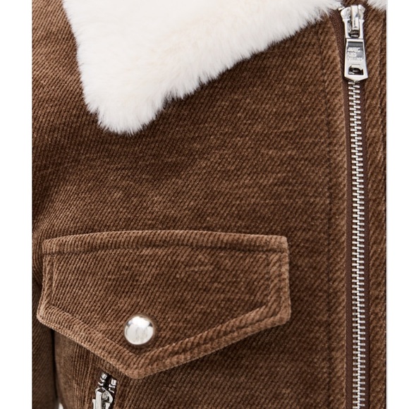 Avec Les Filles Brown Corduroy Bomber - Picture 6 of 7